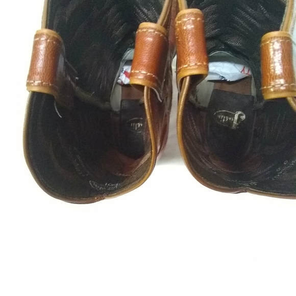 Vintage JUSTIN Boots Lizard Size 8D Cognac Tan  8301 Leather Exotic - Picture 7 of 9